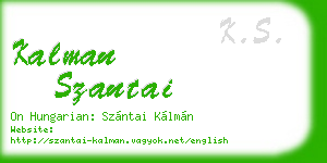 kalman szantai business card