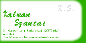 kalman szantai business card